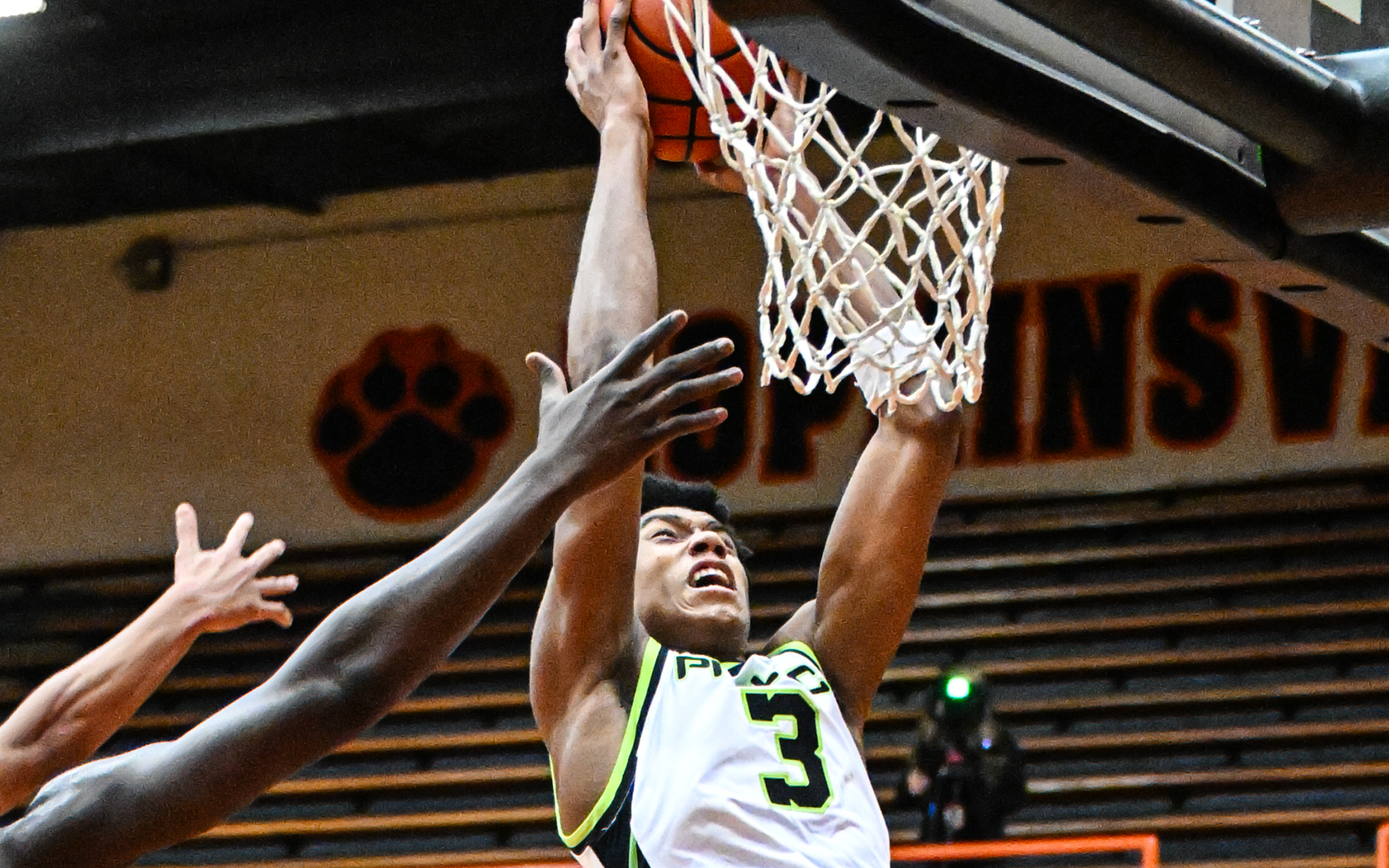 Bruce Branch III with the put back dunk for Prolific Prep