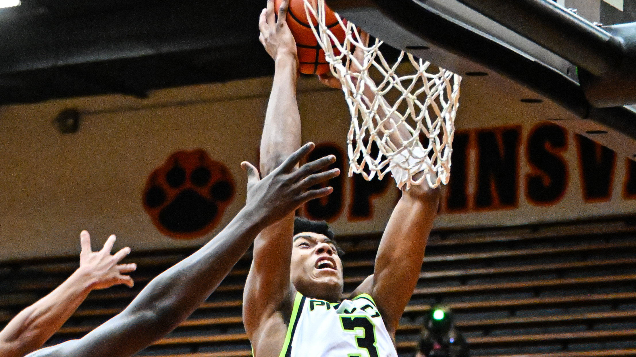 Bruce Branch III with the put back dunk for Prolific Prep