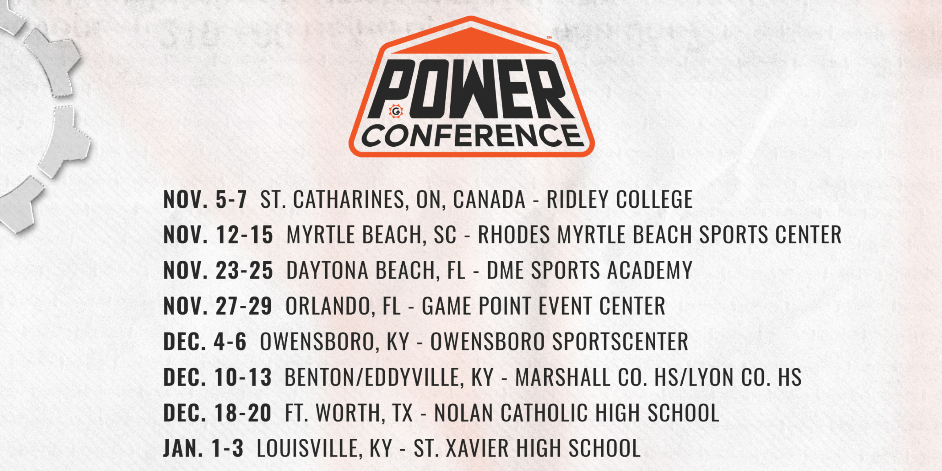 2026-2027 Power Conference Schedule