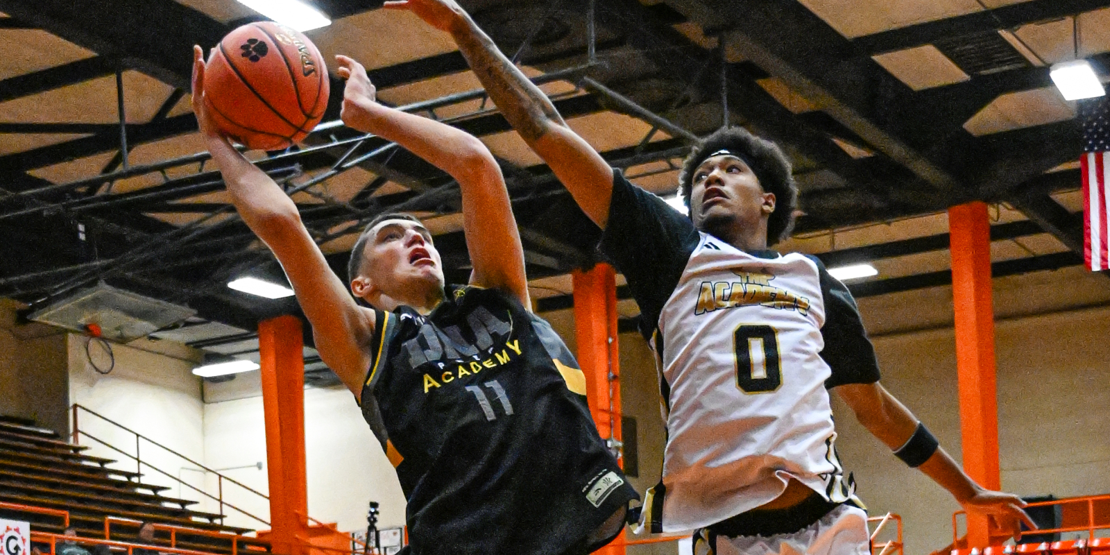 Martay Barnes move in for the blocked shot