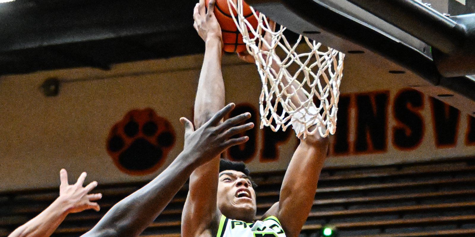 Bruce Branch III with the put back dunk for Prolific Prep