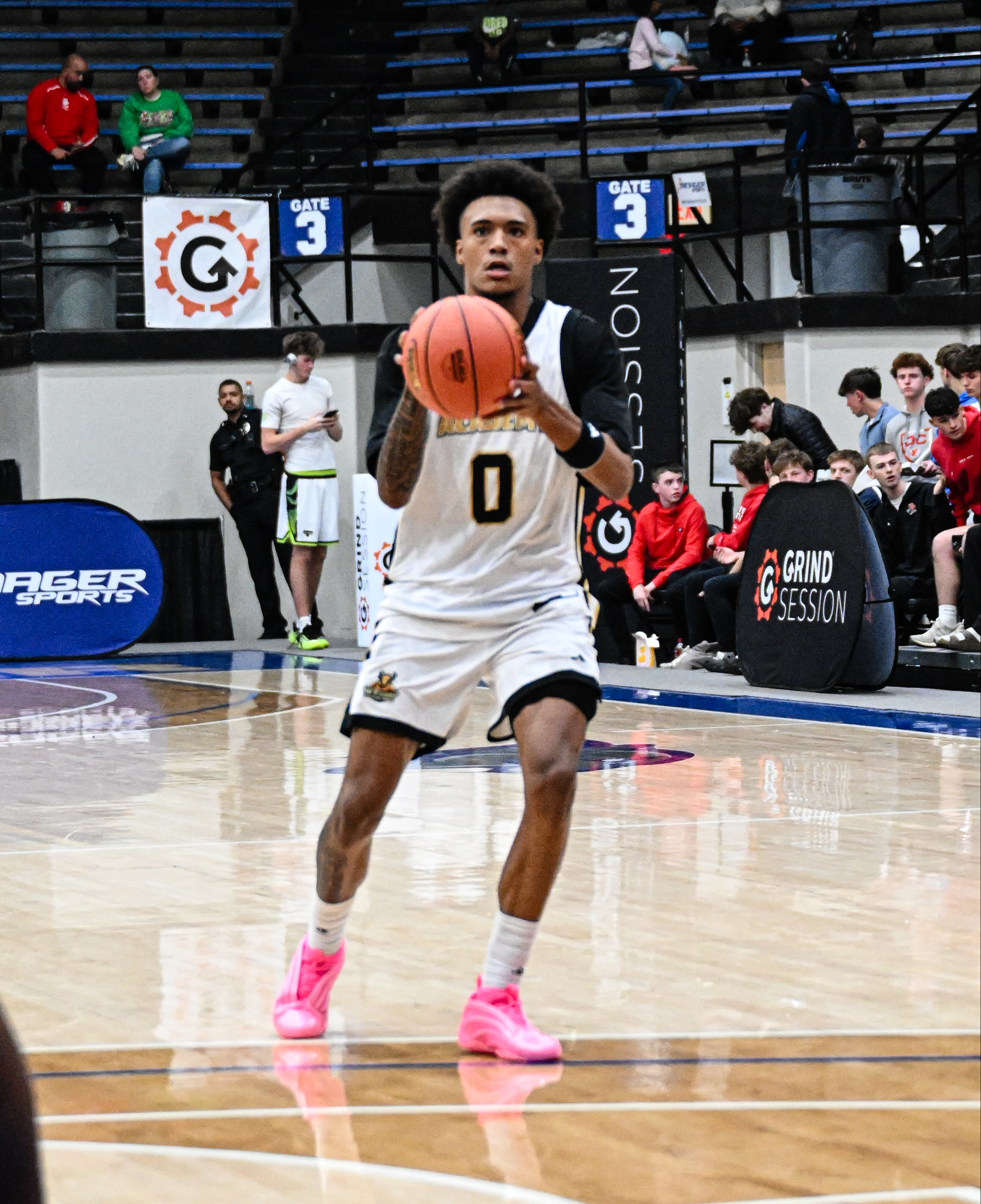 Martay Barnes sets up for a three