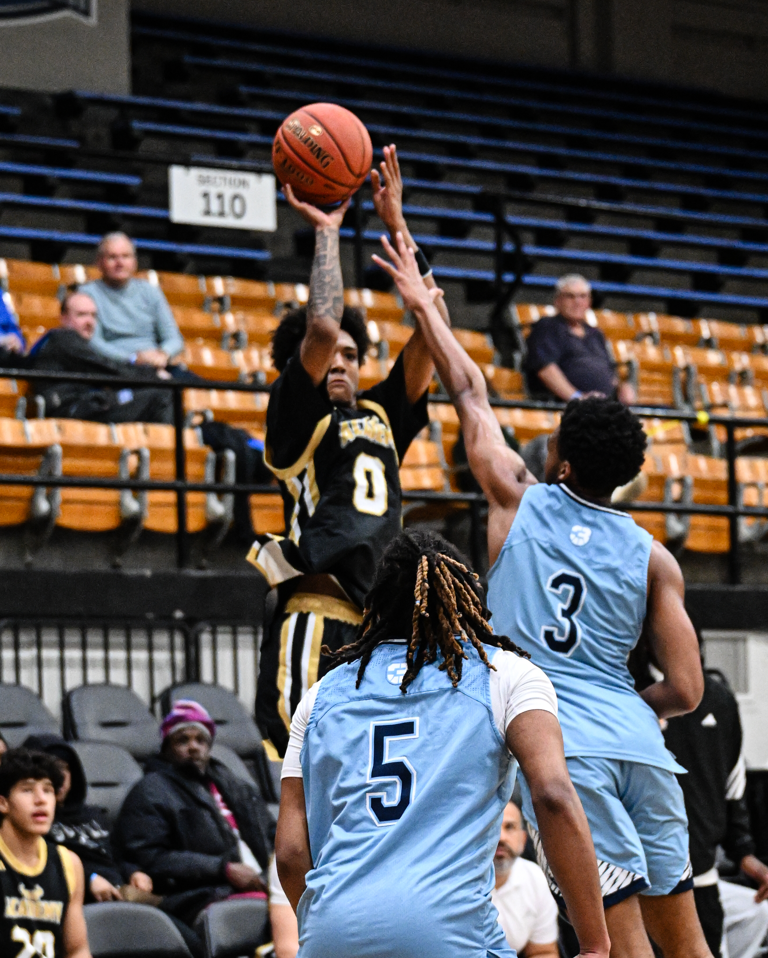 Martay Barnes gets up in the air and drains a three