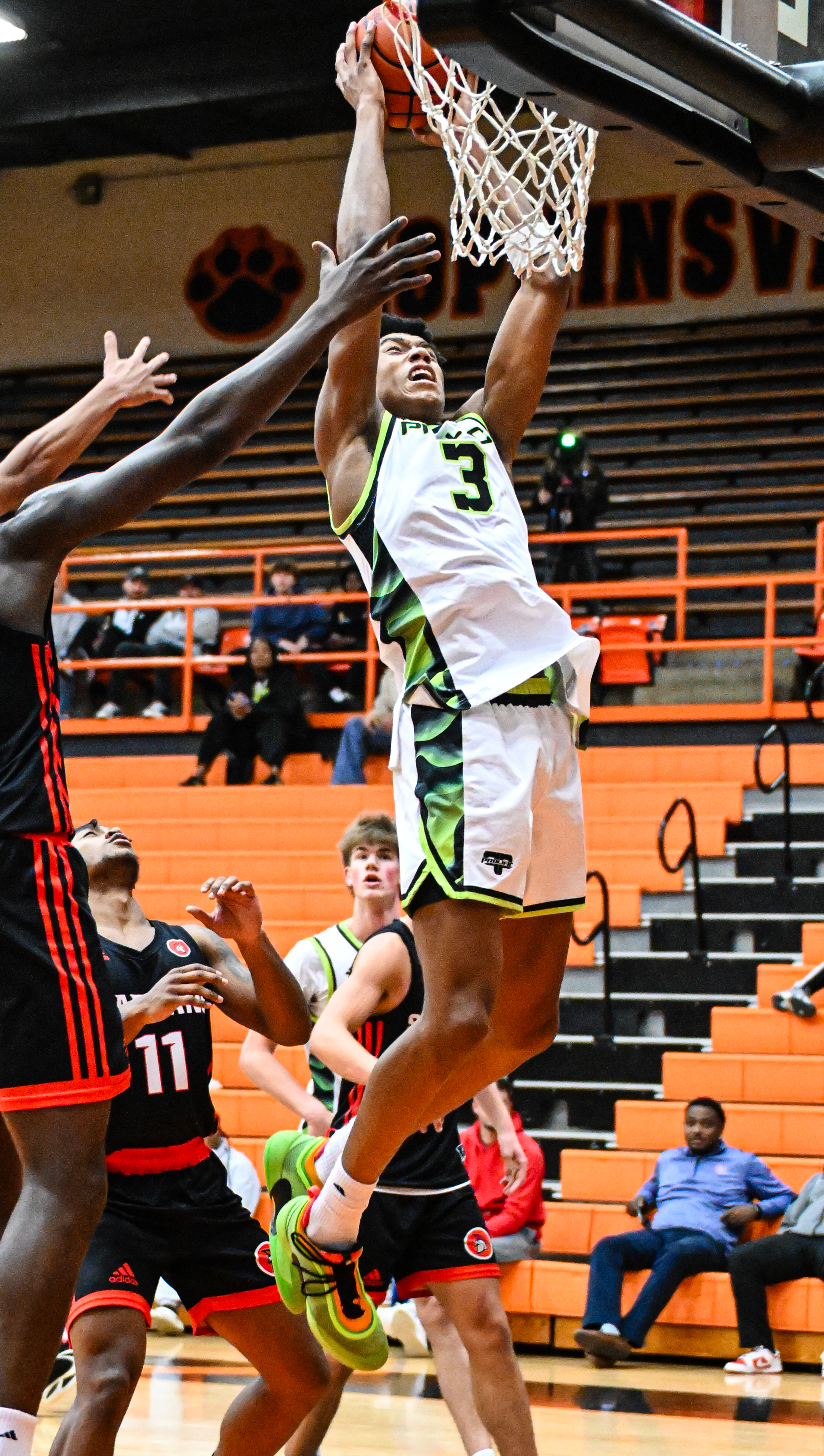 Bruce Branch III with the put back dunk for Prolific Prep