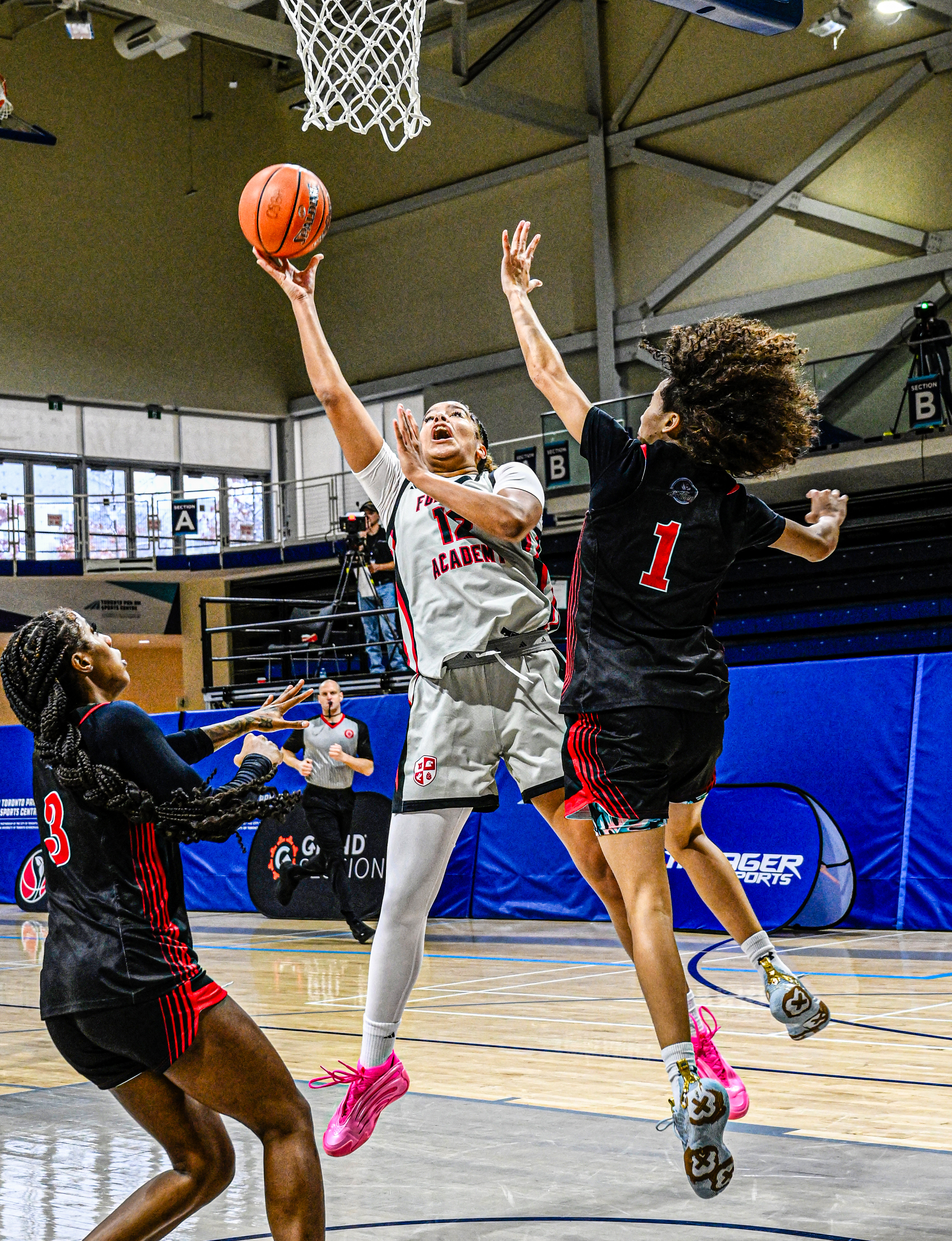 Amelia Sow with the one hand shot for two