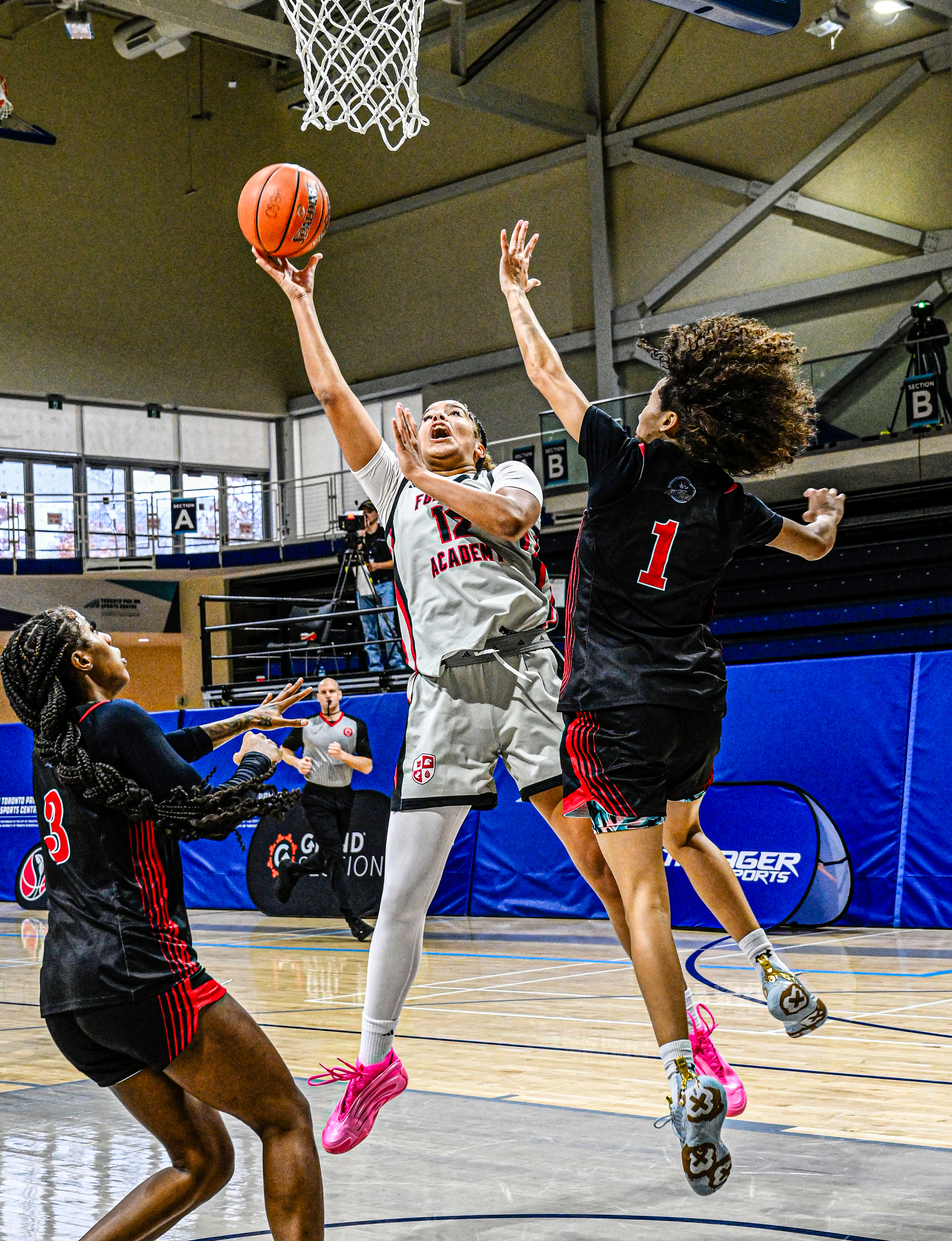 Amelia Sow with the one hand shot for two