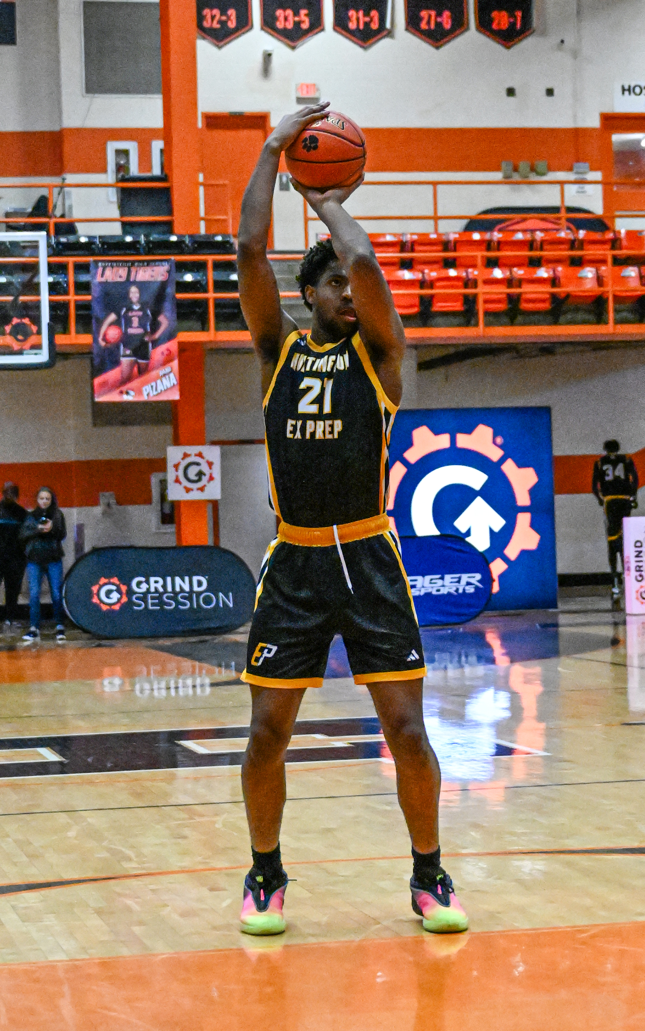 Taj Saragba hits the "and one" for Huntington Expression