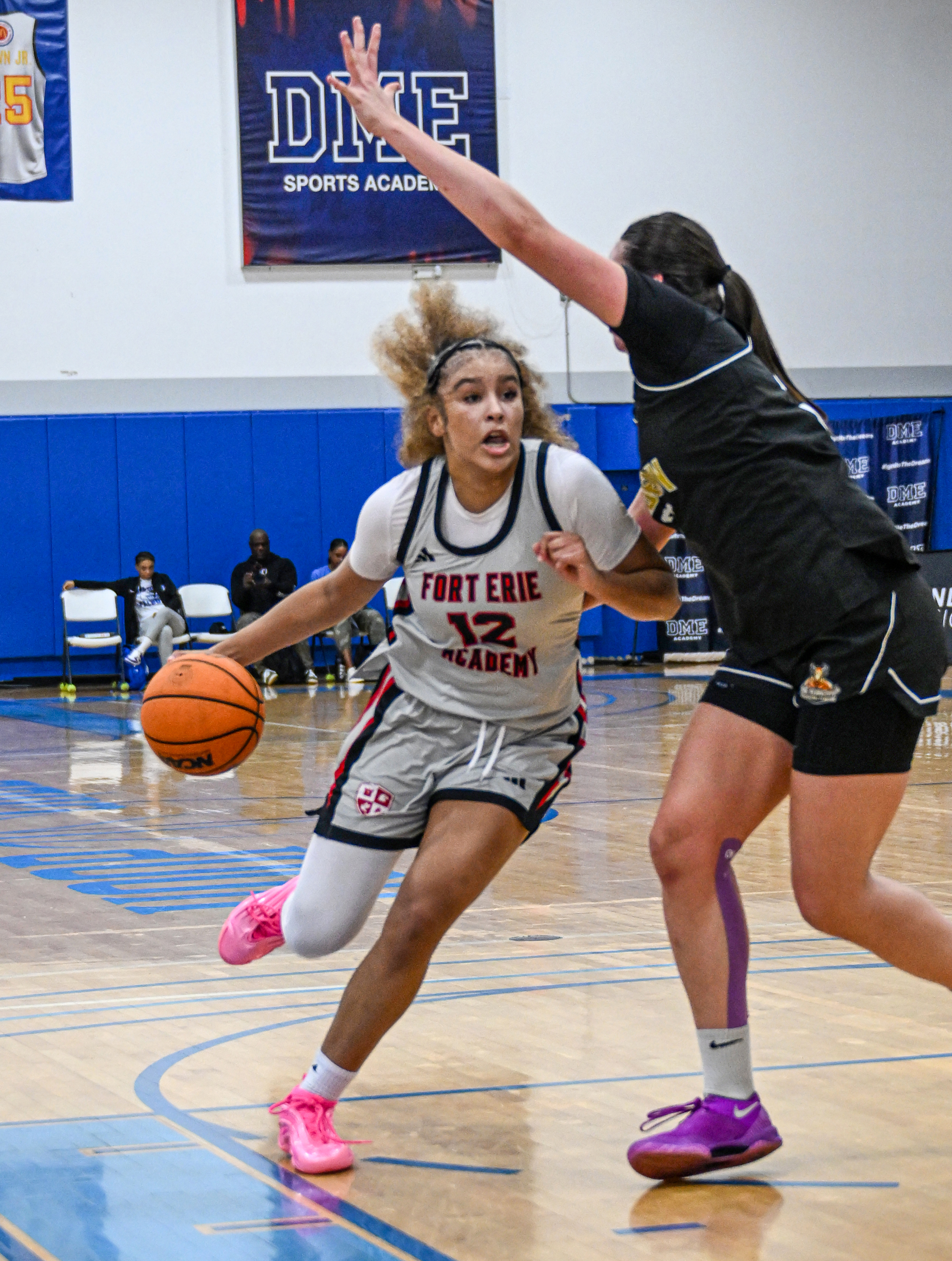 Fort Erie's Amelia Sow drives to the bucket for two points