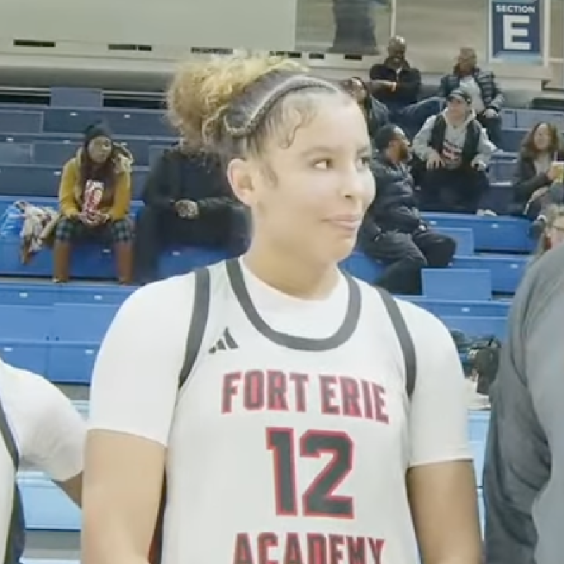 Fort Erie's Amelia Sow post-game in Toronto 2025