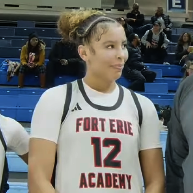 Fort Erie's Amelia Sow post-game in Toronto 2025