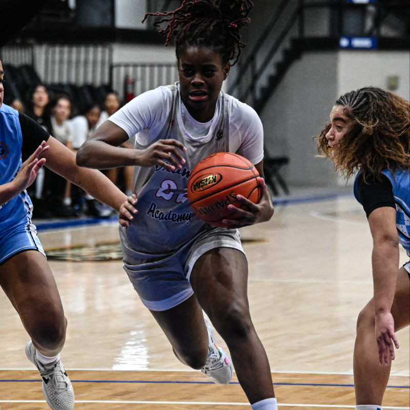 Malika Jenkins with the drive to the bucket