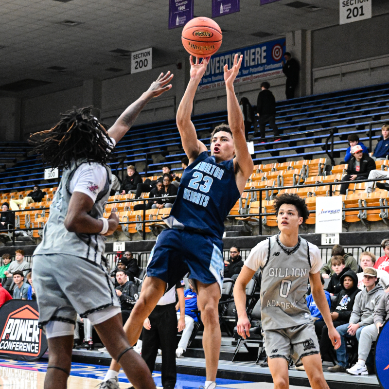 BJ Bradford with the short jumper over Willie Burnett III