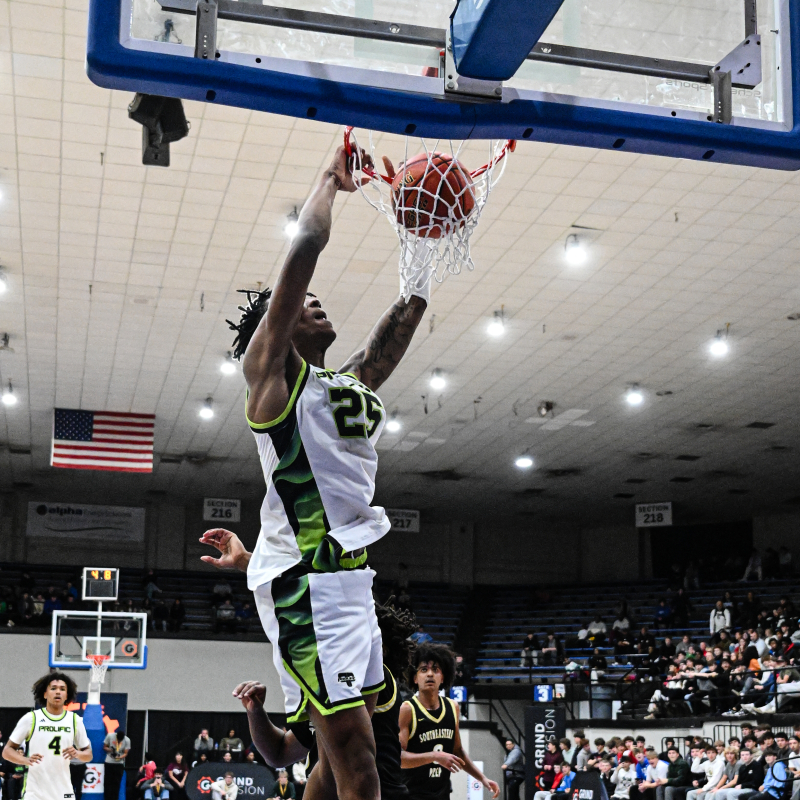 Davion Adkins with the two hand slam