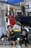 Fort Erie's Deng Ngor skys over Central Florida's Niko Albino